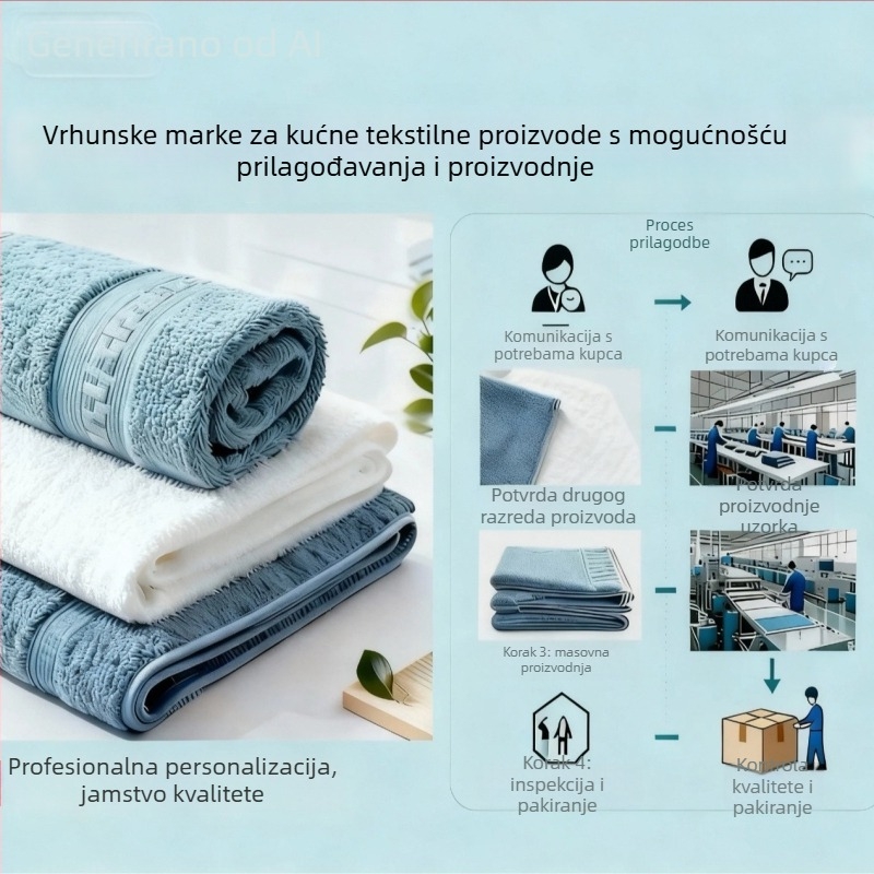 Ručnik za lice od 100% pamuka, antibakterijski i vrlo upijajući, s jednostavnom tkanjem, pogodan za odrasle.