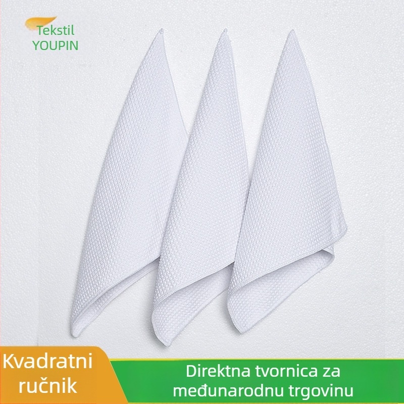 Poliesterska kuhinjska krpa s waflovom uzorkom, 400 g, kvadratnog oblika, upijajuća, brzo upijanje 0–5 s