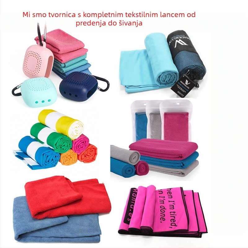 Dvostrano velur microfiber ručnik – ultra-fine vlakno, brzo sušenje, snažna apsorpcija; tkano s elastičnom pređom; 50–320D, 140–380 g/m², upijanje 5–10 s