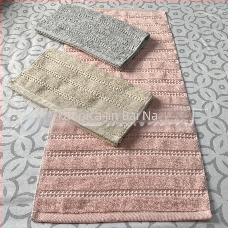 32-slojni pamučni waflovani ručnik za lice, 100-120 g, jacquard tkanina, debeo i upijajući