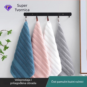 32s pamukni kvadratni ručnik, plain weave, s ušivenim logom, apsorpcija 0-5 s