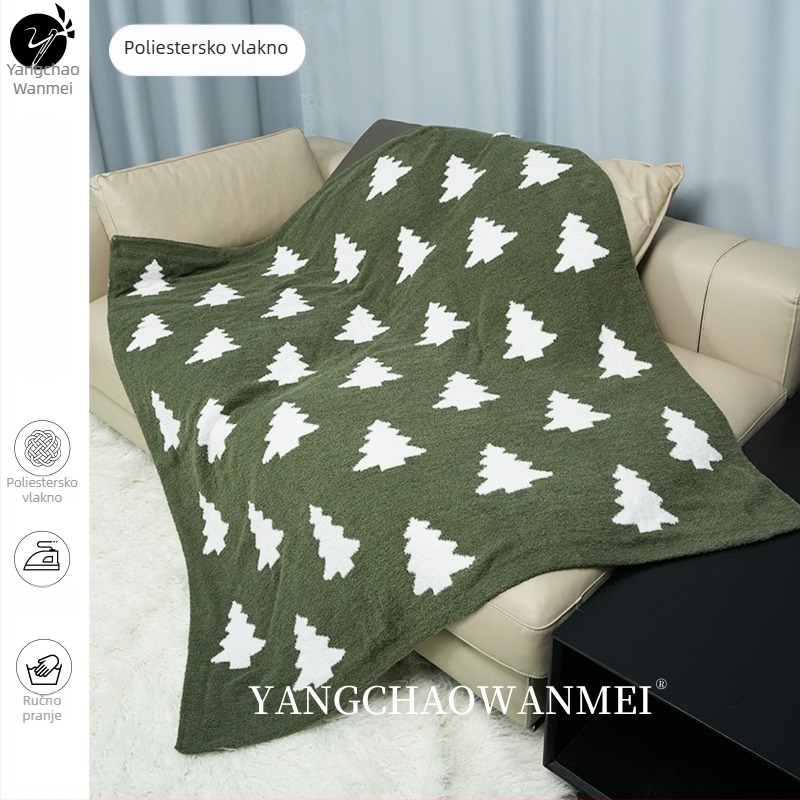 Yishun Jacquard deka — poliester vlakna, 300–499 g, motivi biljaka i cvijeća, za sve sezone, moderni minimalistički stil