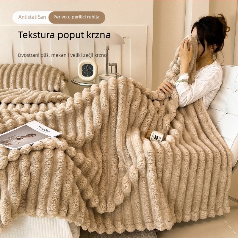 Dvostrano debelo pokrivalo za kauč, poliester, 500–800 g, sve sezone