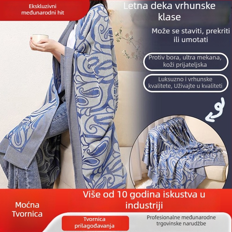 Kou qi koralna fleece deka za putovanje, auto i ured — cvjetni uzorak, 470 g poliestera, proljeće i jesen