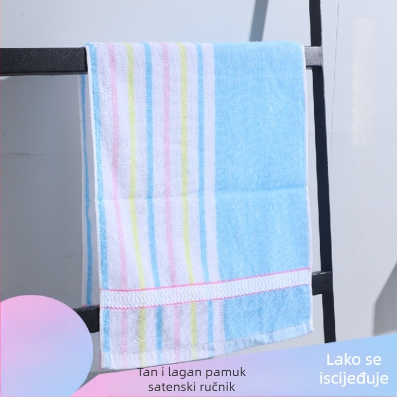 Pamukni ručnik za kupanje - obična tkanina, težina 50-80 g, pogodan za tijelo ili lice