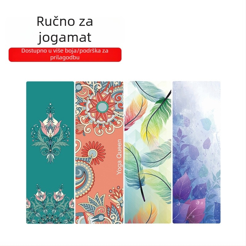 Ručnik za prostirku za jogu — mikrovlakna, dvostrani fleece, sklopivi, s tiskanim logom, 200gsm
