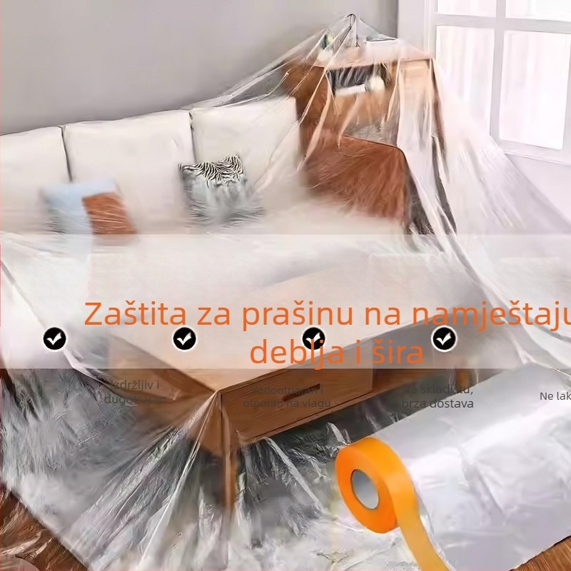 Pravokutni PE zaštitni film za kućnu upotrebu – prilagodljivi zaštitni pokrov za namještaj, moguć ispis logotipa