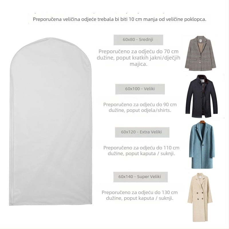 PEVA navlaka za odjeću – otporna na prašinu i vlagu, jednostavan moderni stil (2019)