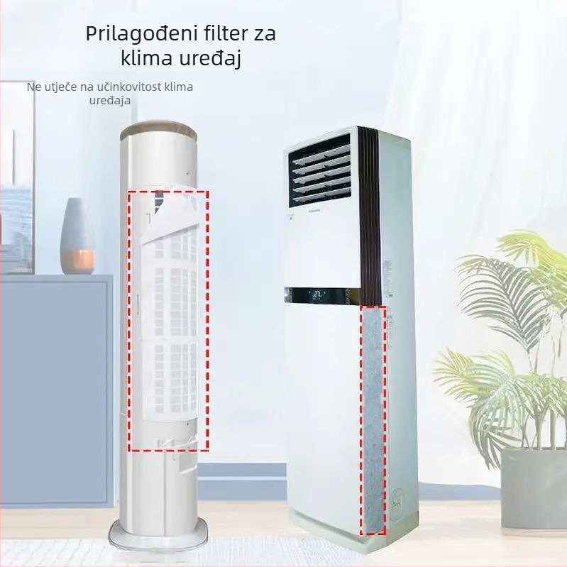 Vertikalna zaštitna filter-membrana protiv prašine za klima uređaj, netkane tkanine, paket od 3 komada, poklopac dovoda zraka, moderni minimalistički stil