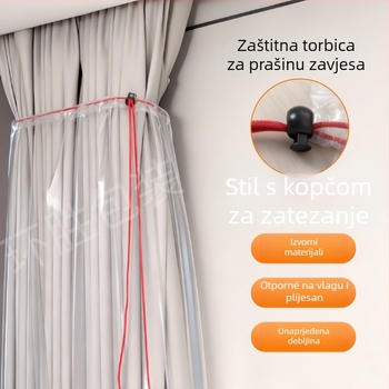 Zaštitna torba za kućni dekor i prozorsku mrežu, zaštita od ogrebotina mačaka, debele plastično pakiranje, prašinska zaštita za zavjese s štipom (Materijal: Plastika; Prostor primjene: Drugo; Opseg primjene: Drugo; Značajke: Zaštita prozorske mreže)