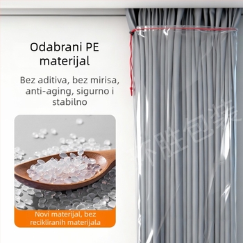 Zaštitna torba za kućni dekor i prozorsku mrežu, zaštita od ogrebotina mačaka, debele plastično pakiranje, prašinska zaštita za zavjese s štipom (Materijal: Plastika; Prostor primjene: Drugo; Opseg primjene: Drugo; Značajke: Zaštita prozorske mreže)