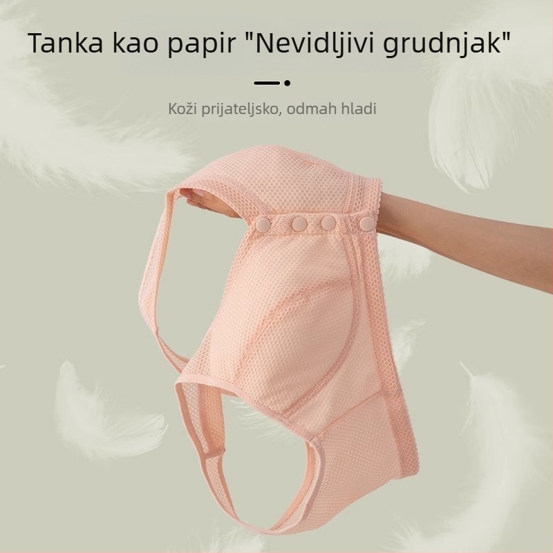 Mrežasti grudnjak u stilu veste s prednjim kopčanjem, pamukova podstava, čašice bez oblika