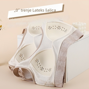 Grudnjak u stilu prsluka s punim košaricama, latex oblikovanim košaricama, fiksne dvostruke naramenice, prozračan i oblikujući leđa