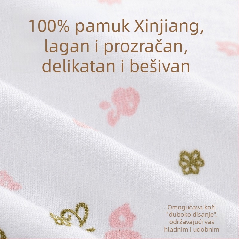 Bez rukava top s tankim trakama, 100% pamuk, okrugli izrez, ljeto 2025