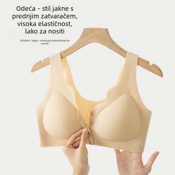 Bešiv grudnjak s prednjim zatvaranjem, bez žice, s punim košaricama i žakard tkaninom