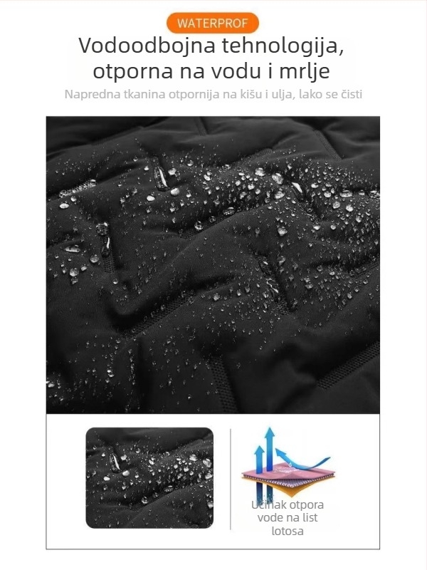 Grijana pamučna vesta s inteligentnim grijanim ugljičnim vlaknima za vanjske vježbe - fleece podstava, pamukovo punjenje, prilagođeni kroj, poliester tkanina s najlonskom podstavom, trodimenzionalne džepove