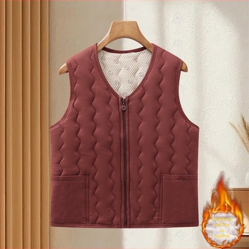 Vesta od perja i pamuka za jesen-zimu, bez rukava, topla vanjska odjeća za žene, elegantan gradski stil, jednobojna, duljina 50–65 cm