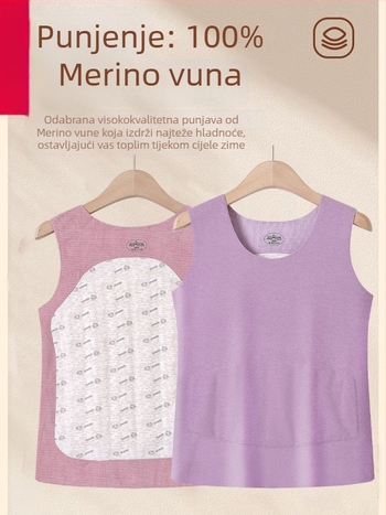 Ženska termo vesta – poliester vlakno >95%, bez glačanja, standardna dužina, elegantan gradski stil, zima 2025