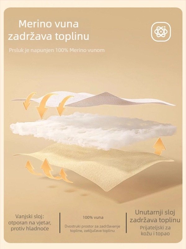 Ženska termo vesta – poliester vlakno >95%, bez glačanja, standardna dužina, elegantan gradski stil, zima 2025