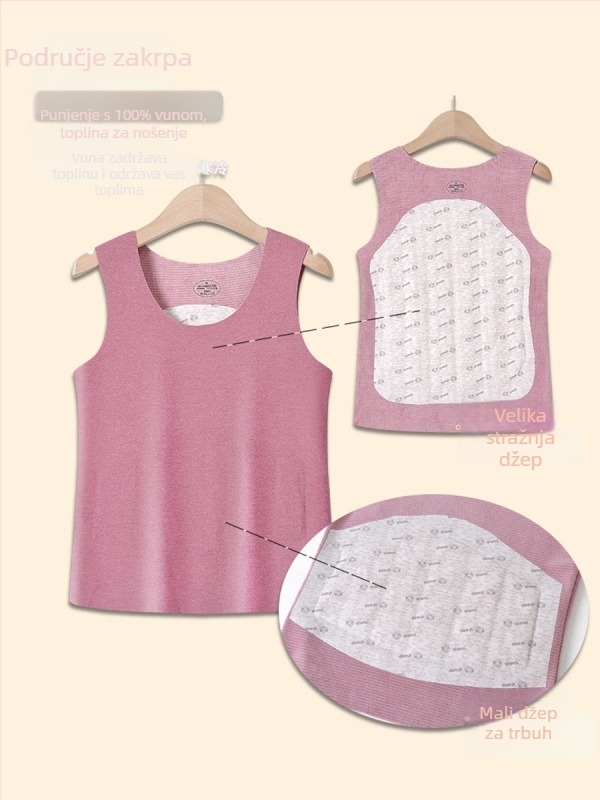 Ženska termo vesta – poliester vlakno >95%, bez glačanja, standardna dužina, elegantan gradski stil, zima 2025