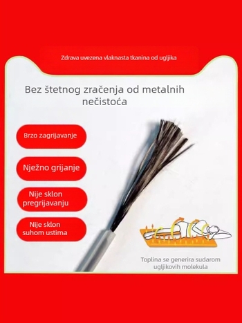 Grijana vesta s karbonskim vlaknima, napajanje USB-om, podstava od flisa, vodootporna, otporna na vjetar i prašinu, bez kapulje, za osobe srednje dobi i starije