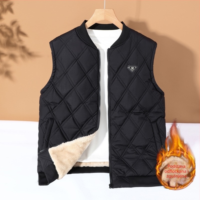 Pamukasta veste jakna, kardigan stil, stojeći ovratnik, zatvarač