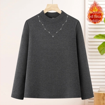 Termalna baza s flis podstavom, dugi rukavi, polukragen, poliester >95%, elegantan gradski stil