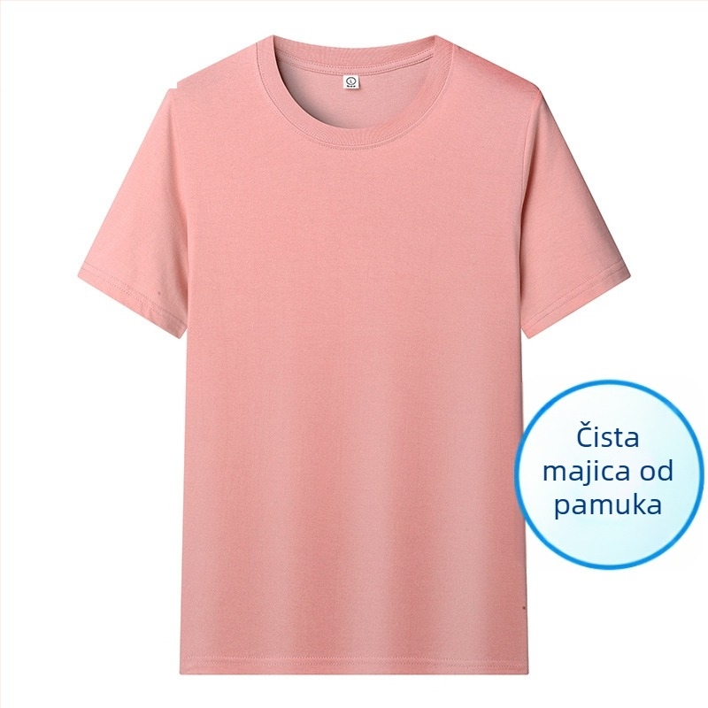 Muška pamučna majica kratkih rukava, korejskog stila, slim fit, okrugli izrez, kratke rukave