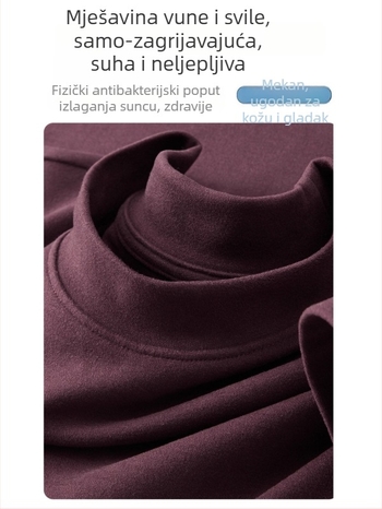 Muška termalna baza majica za jesen-zimu, Derong fleš s podstavom, 280 g, pol-visoki ovratnik, dugi rukavi