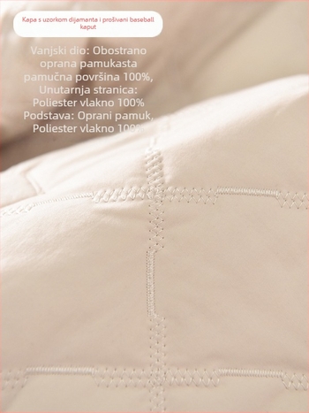 Ženska pamučna jakna s dijamantnim uzorkom, debeli zimski kaput, stojeći ovratnik, dugi rukavi, zatvaranje na jedan red gumba