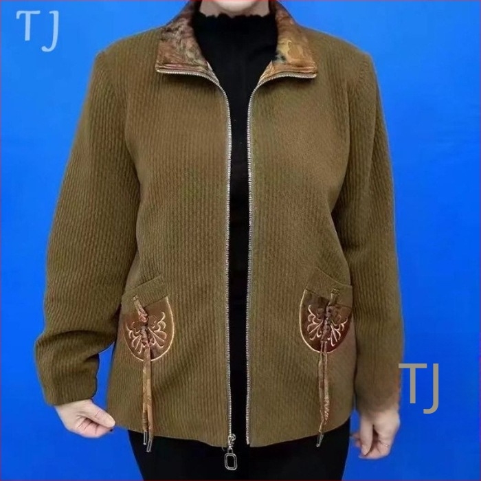 Kaput u zapadnom stilu, ovratnik tip sakoi, zatvaranje na zip, standardni kroj, dugi rukavi