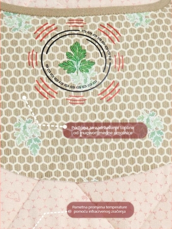 Ženski kaput s punilom od ovčje vune i poliesterom, dugi rukavi, V-izrez, jednostruko kopčanje, otporan na vlagu i vjetar