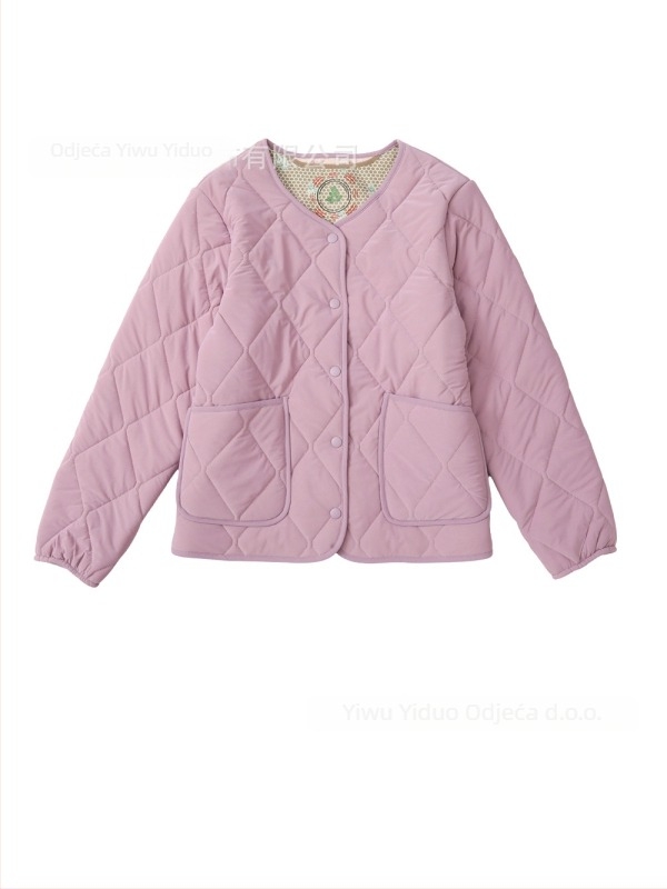 Ženski kaput s punilom od ovčje vune i poliesterom, dugi rukavi, V-izrez, jednostruko kopčanje, otporan na vlagu i vjetar