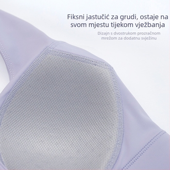 LAHN sportska grudnjaka s prednjim zatvaračem, visoka potpora, prozračna i brzo se suši