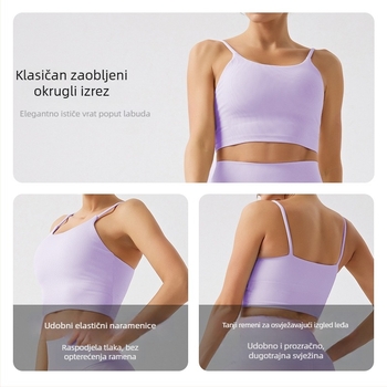 Top za jogu grudnjak s trakama, 3/4 šalice, tanko oblikovane čaše, Jacquard uzorak, čvrste dvostruke naramenice, glavni materijal 76% najlon, podstava 24% Environmental Beauty Bar, za mlade žene, pogodna za trčanje i fitness