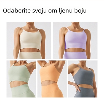 Top za jogu grudnjak s trakama, 3/4 šalice, tanko oblikovane čaše, Jacquard uzorak, čvrste dvostruke naramenice, glavni materijal 76% najlon, podstava 24% Environmental Beauty Bar, za mlade žene, pogodna za trčanje i fitness