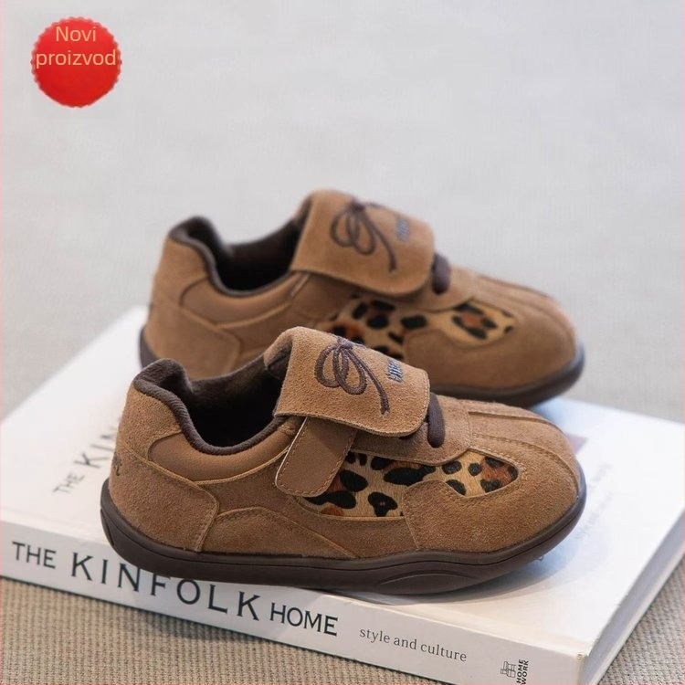 Dječje tenisice za trčanje s Velcro zatvaranjem, debela potplat, gumena potplat, zima