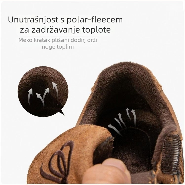 Dječje tenisice za trčanje s Velcro zatvaranjem, debela potplat, gumena potplat, zima