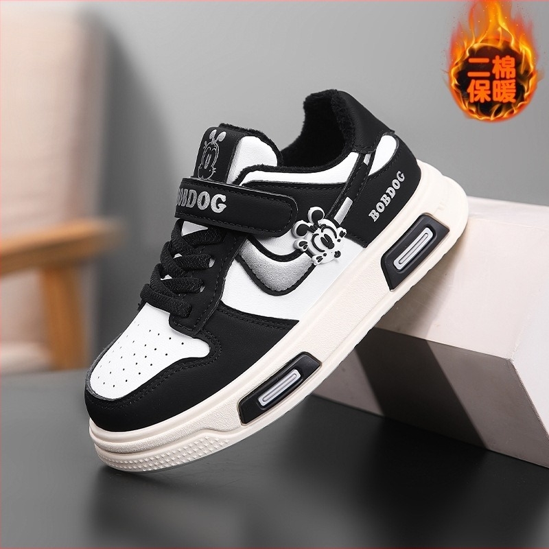 Dječje tenisice s debelim potplatom, gornji dio od mikrovlaknaste kože, protuklizna i otporna potplata, zatvaranje na Velcro, toplu podstavu od flisa