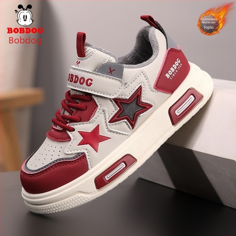 Dječje tenisice s debelim potplatom, gornji dio od mikrovlaknaste kože, protuklizna i otporna potplata, zatvaranje na Velcro, toplu podstavu od flisa