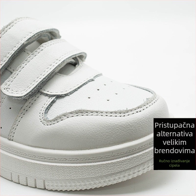 Dječje tenisice u korejskom stilu s kožnim gornjim dijelom, gumom na potplati i Velcro zatvaranjem