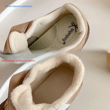 Dječje planinarske tenisice s Velcro zatvaranjem, prozračan microfiber gornji dio, anti-slip PVC đon (1-6 godina, zimsko/proljetno/jesensko doba)