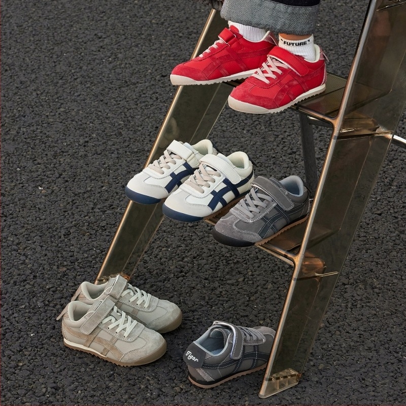 Dječje tenisice Forrest Gump, niskog profila, kožni gornji dio, Velcro kopčanje, gumeni potplat, prozračan, unisex, uzrast 1–12 godina.