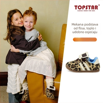 Dječje zimske tenisice od platna s Velcro kopčanjem, TPR potplatom, unisex, niski gornji dio
