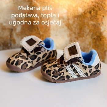 Dječje zimske tenisice od platna s Velcro kopčanjem, TPR potplatom, unisex, niski gornji dio