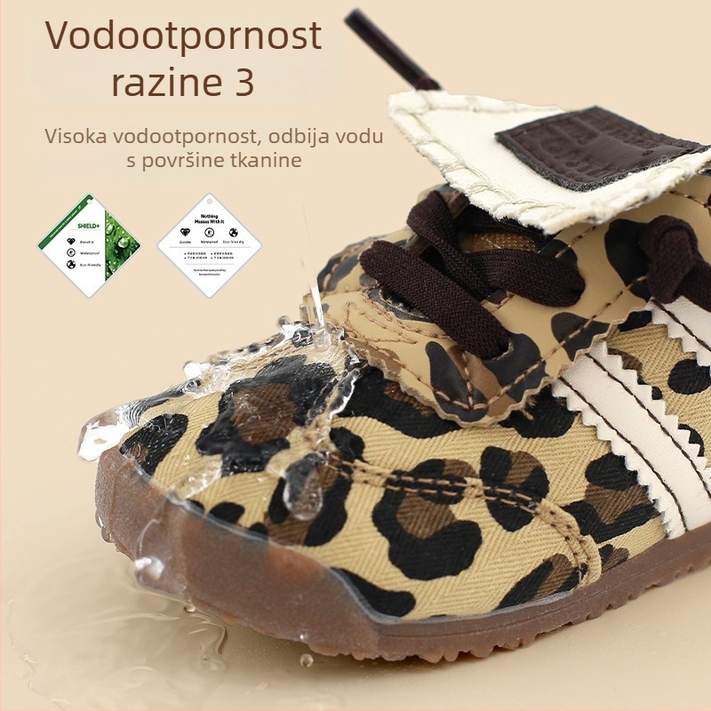 Dječje zimske tenisice od platna s Velcro kopčanjem, TPR potplatom, unisex, niski gornji dio