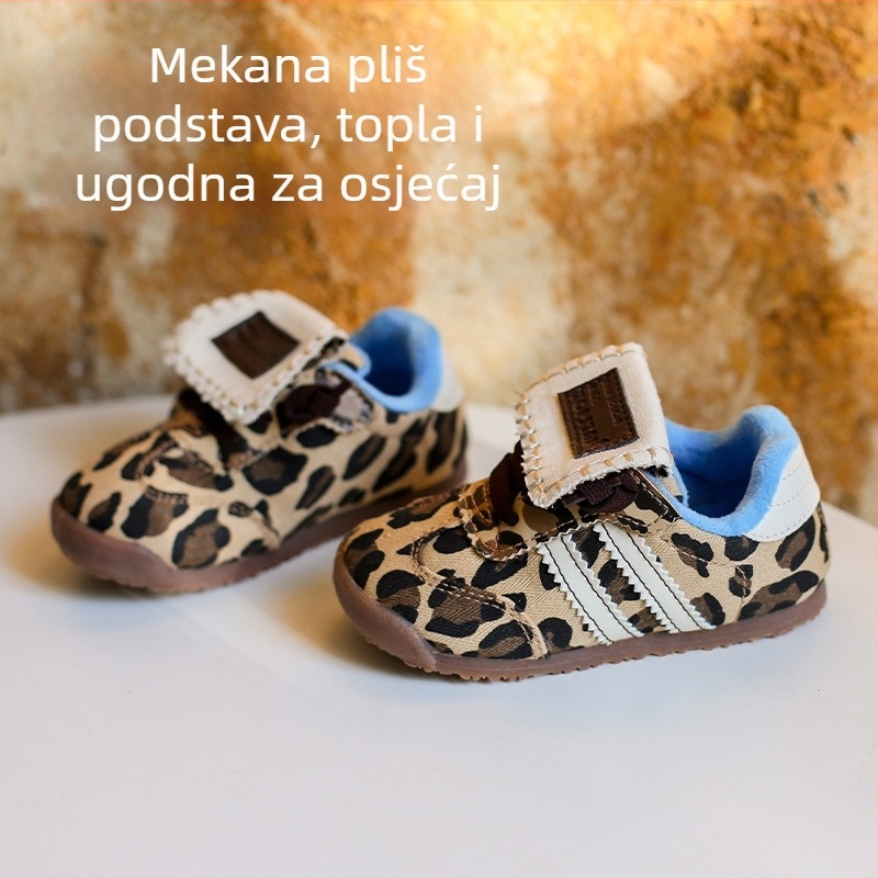 Dječje zimske tenisice od platna s Velcro kopčanjem, TPR potplatom, unisex, niski gornji dio