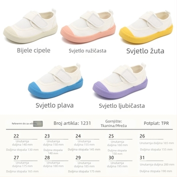 TOPSTAR Proljetne dječje platnene tenisice s prozračnom mrežom na gornjem dijelu, unutarnje cipele za djecu u vrtiću, model 1231
