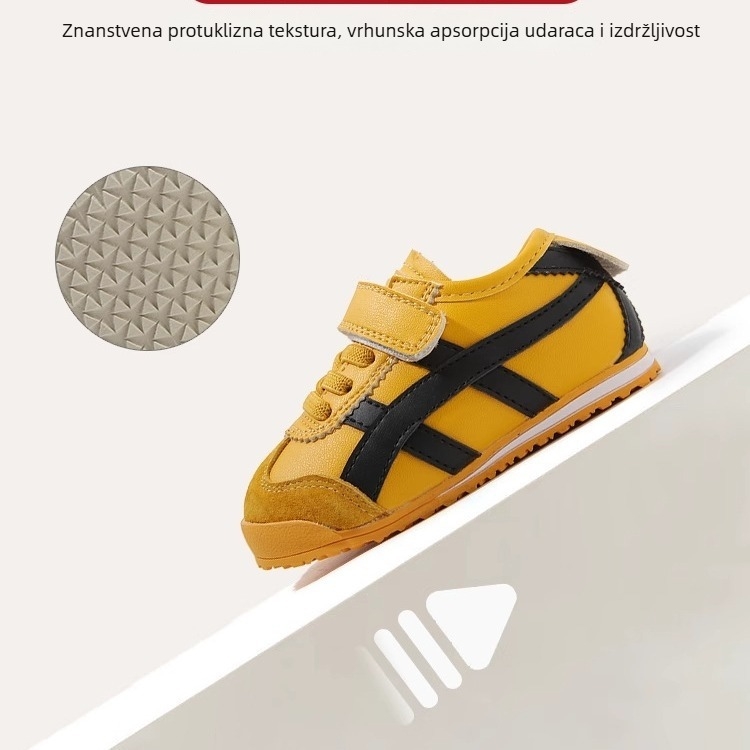 Unisex dječje tenisice s Velcro zatvaračem, mekana gumena potplata, niski vrh, svakodnevne sportske cipele