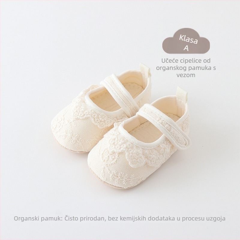 LUMUKIDS 24 Ljetne obuće za učenje hodanja za bebe djevojčice, mek potplat, unutarnje cipele, 0-2 godine